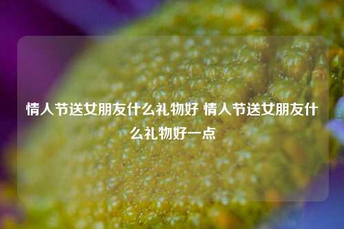 情人节送女朋友什么礼物好 情人节送女朋友什么礼物好一点