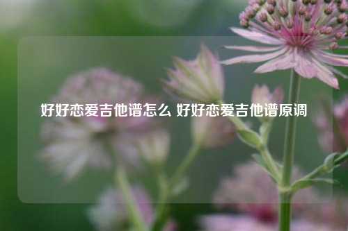 好好恋爱吉他谱怎么 好好恋爱吉他谱原调