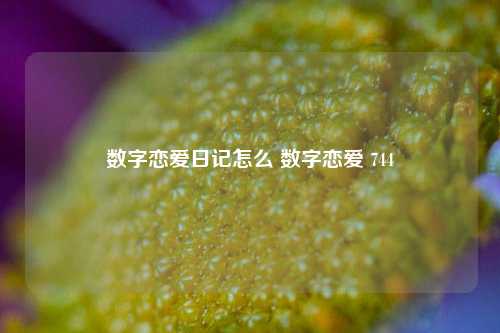 数字恋爱日记怎么 数字恋爱 744