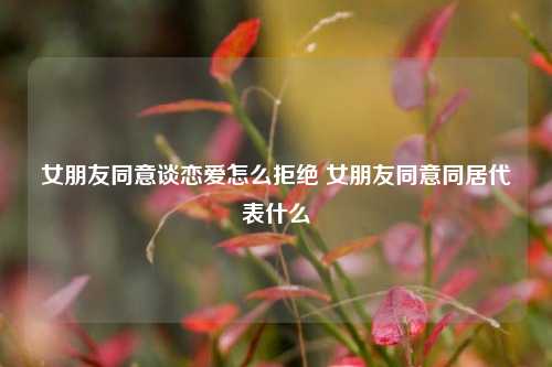 女朋友同意谈恋爱怎么拒绝 女朋友同意同居代表什么