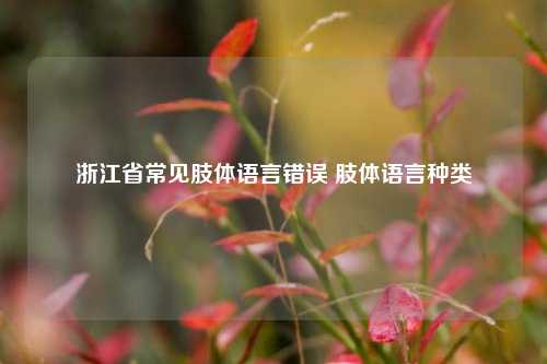 浙江省常见肢体语言错误 肢体语言种类